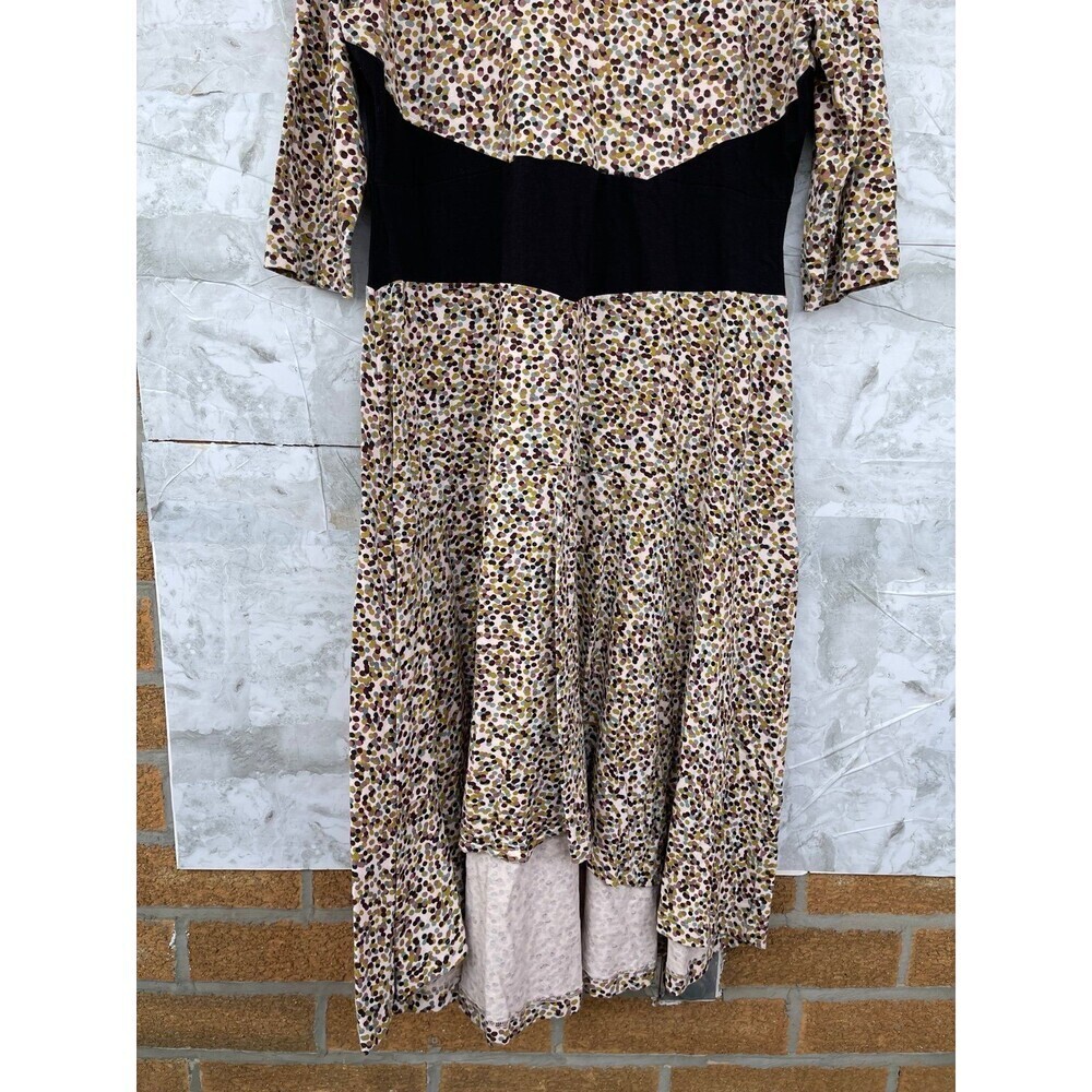 Effie’s Heart V-Neck Fit & Flare Dress | High-Low Polka Dot Knit | Size 2X - Picture 6 of 9